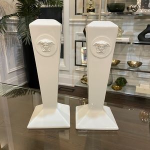 Set of Versace Medusa Rosenthal Gorgona Candle Holders